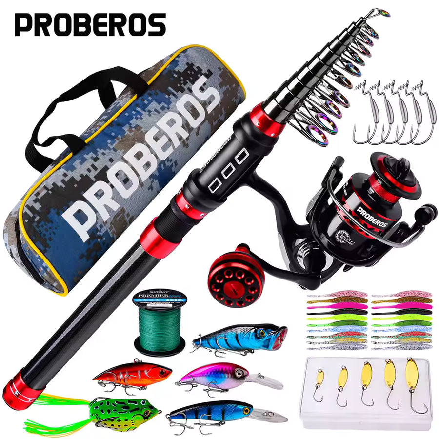 Kit de Pêche Complet Télescopique PROBEROS