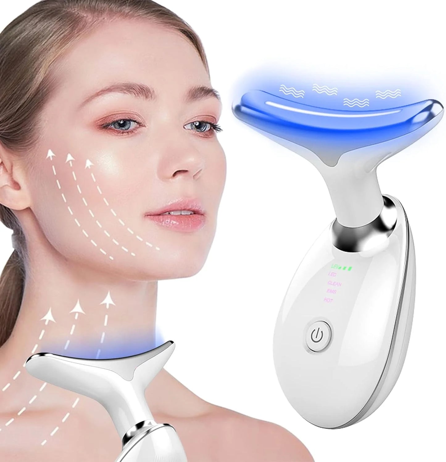 Masseur Facial Anti Double Menton avec Lumière LED