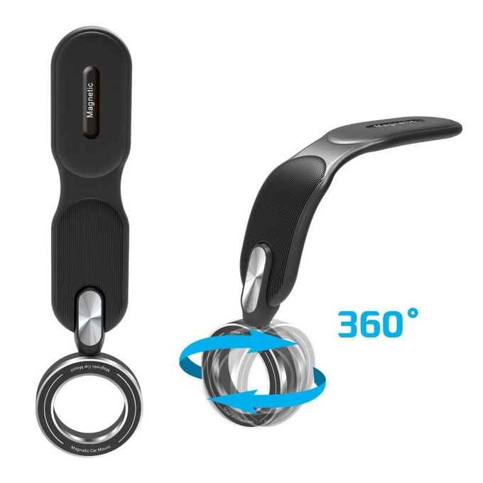 Support Téléphone Magnétique 360° – Fixation Stable et Rotation Complète pour Voiture et Bureau