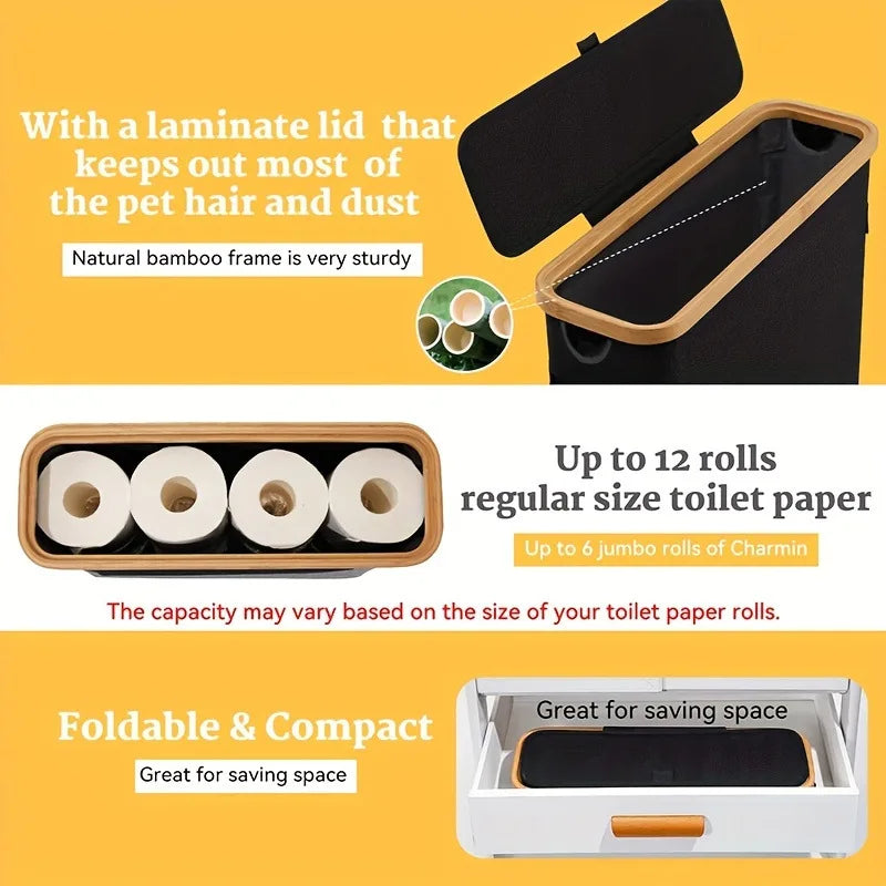 Panier de Rangement pour Papier Toilette – Organisateur Élégant pour Salle de Bain