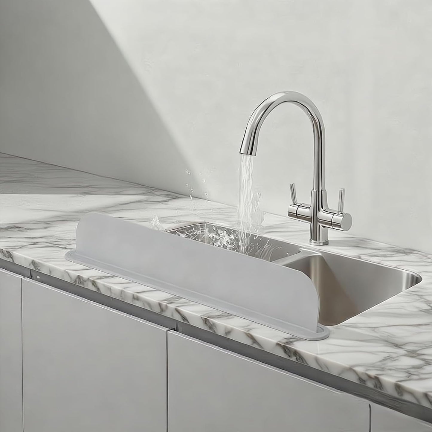 Barrière Anti-Éclaboussures en Silicone pour Évier