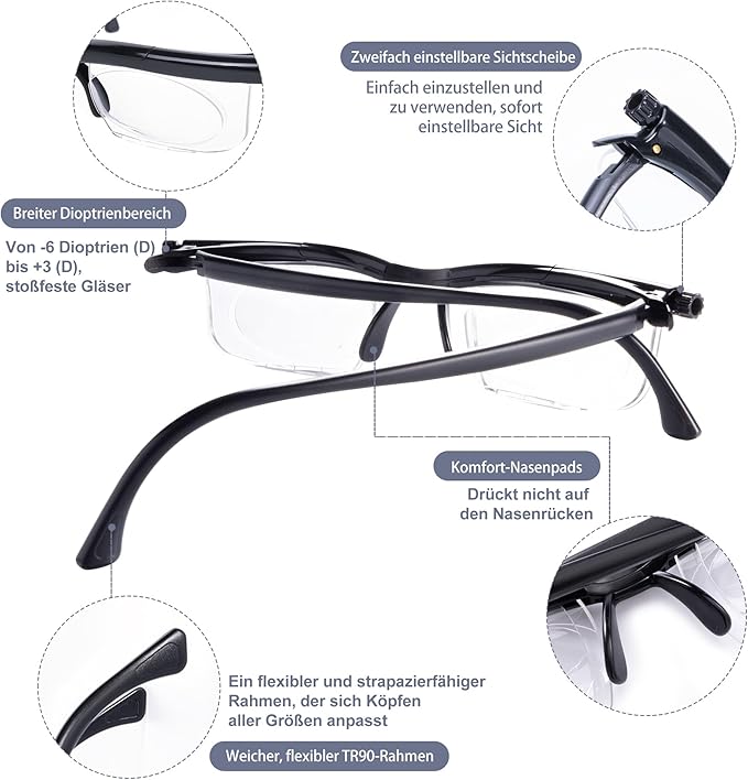 Lunettes à Mise au Point Réglable