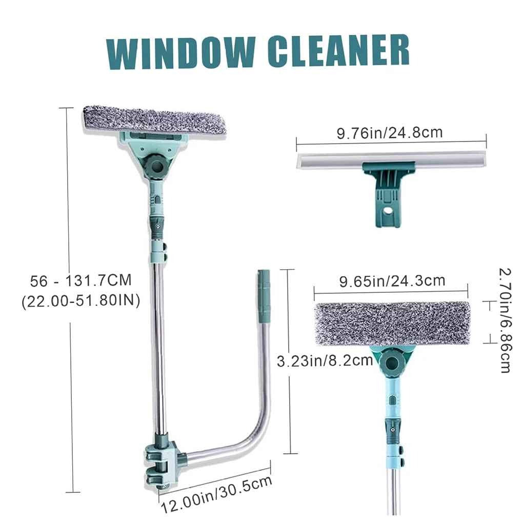 Nettoyeur de Vitres Télescopique 2-en-1