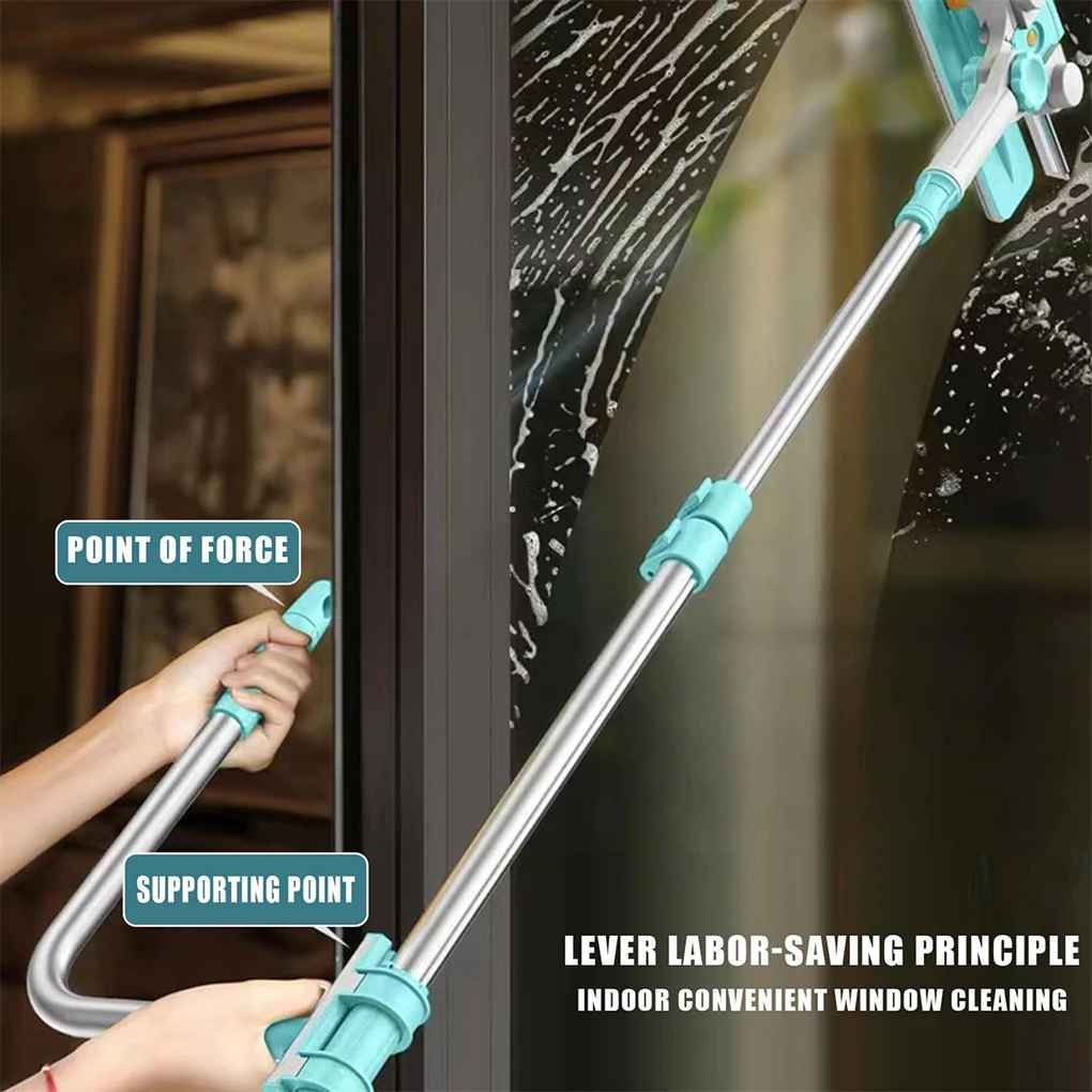 Nettoyeur de Vitres Télescopique 2-en-1