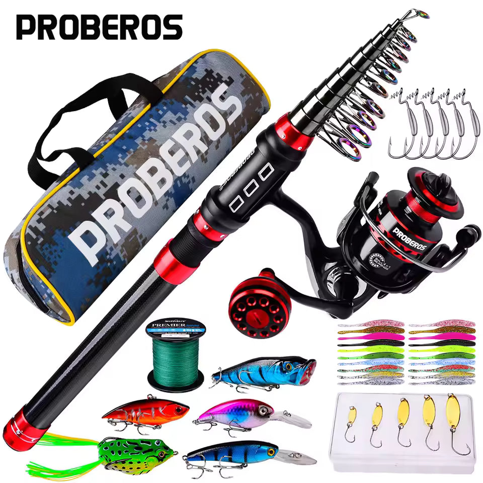 Kit de Pêche Complet Télescopique PROBEROS