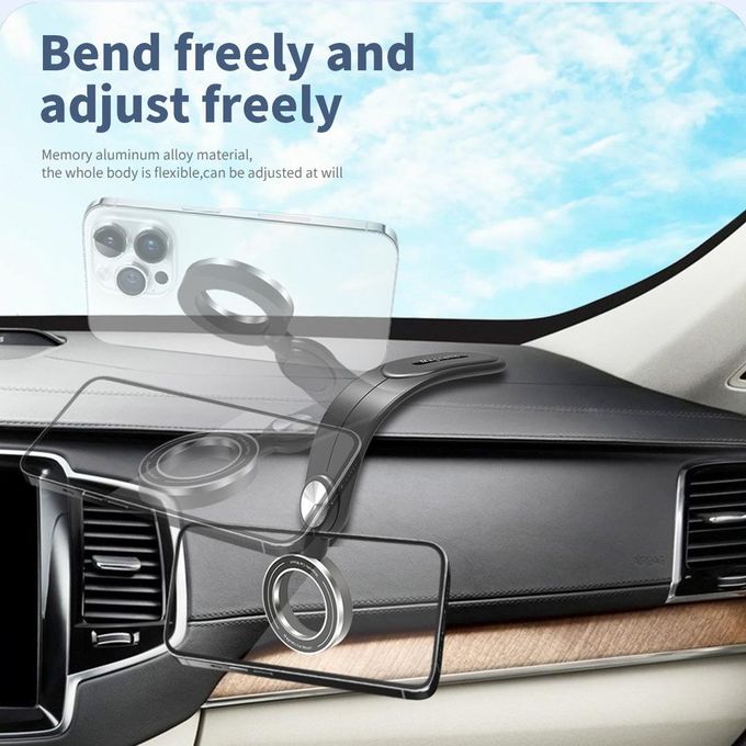 Support Téléphone Magnétique 360° – Fixation Stable et Rotation Complète pour Voiture et Bureau