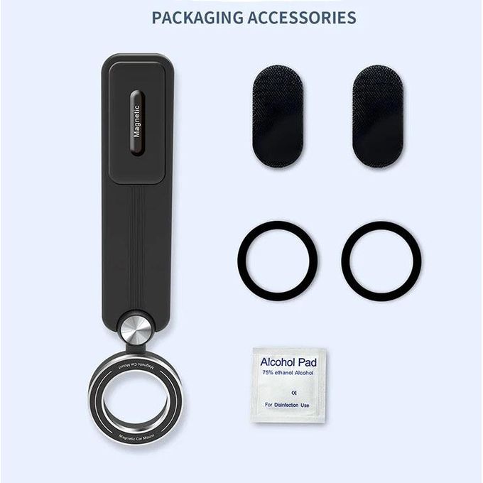 Support Téléphone Magnétique 360° – Fixation Stable et Rotation Complète pour Voiture et Bureau