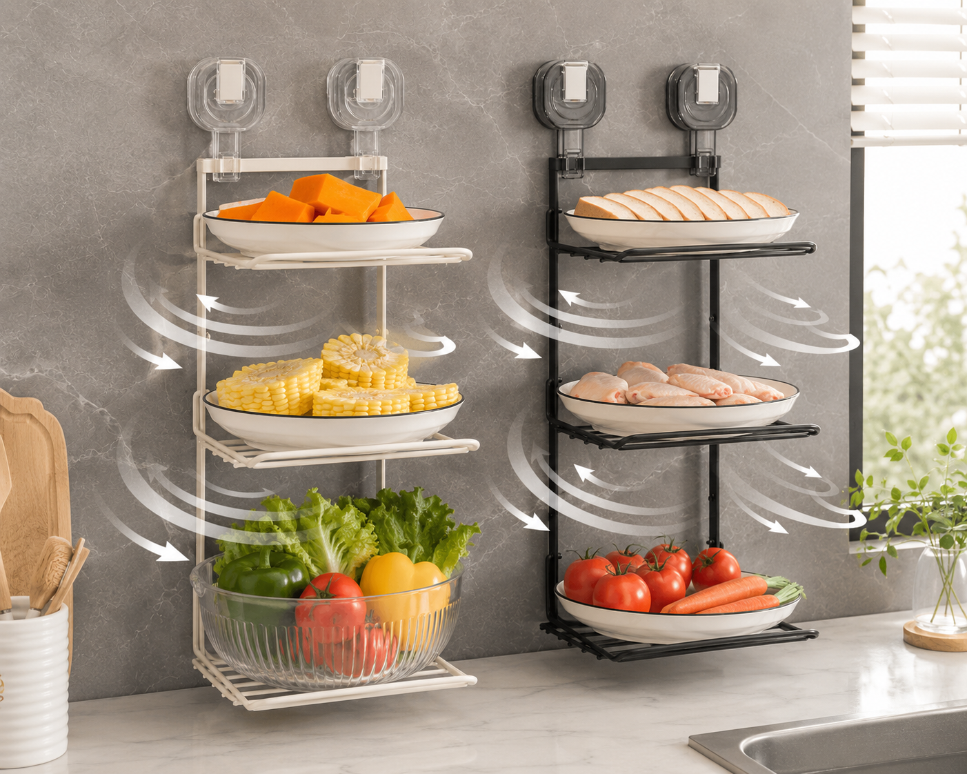 Étagère Murale de Rangement 3 Niveaux