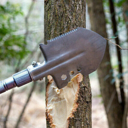 Pelle Multifonction 15 en 1 – L’Outil de Survie Ultime