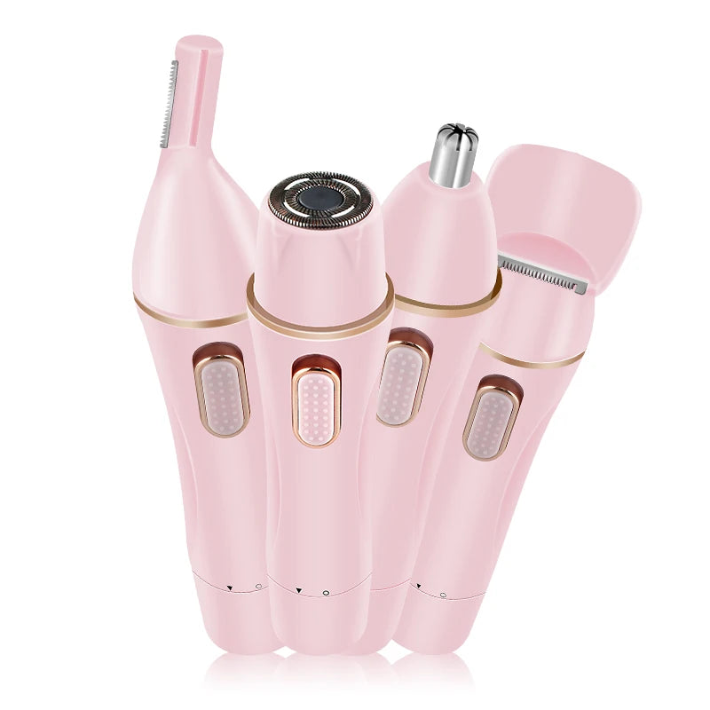 Tondeuse Femme 4 en 1 Étanche – Épilateur Électrique Corps, Visage et Zone Bikini