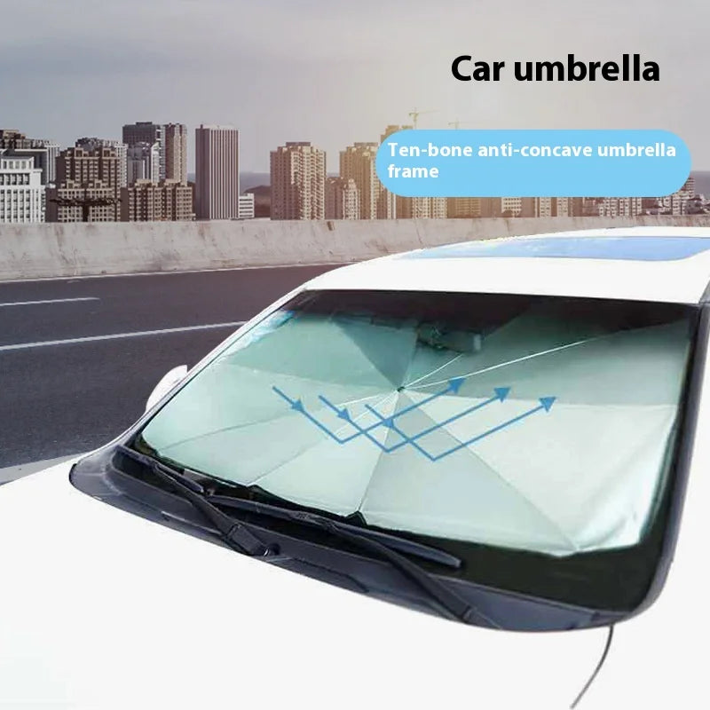 Poignée de pliage de pare-brise de voiture Pare-soleil de pare-brise 7 couches UV Shade Shade