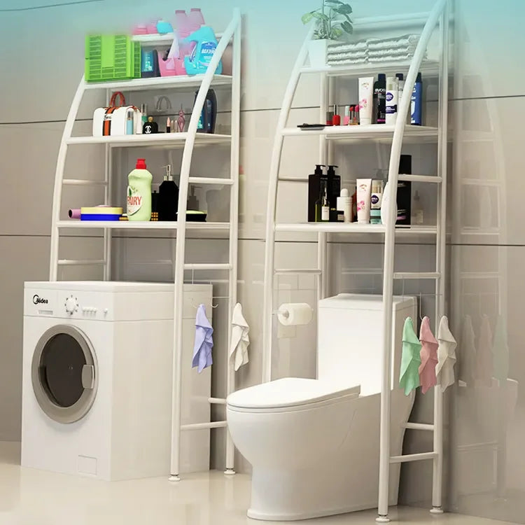 Étagère de rangement pour salle de bain à 3 niveaux gain de place salle de bain argent blanc salon