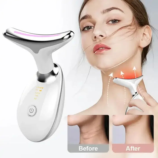 Masseur Facial Anti Double Menton avec Lumière LED