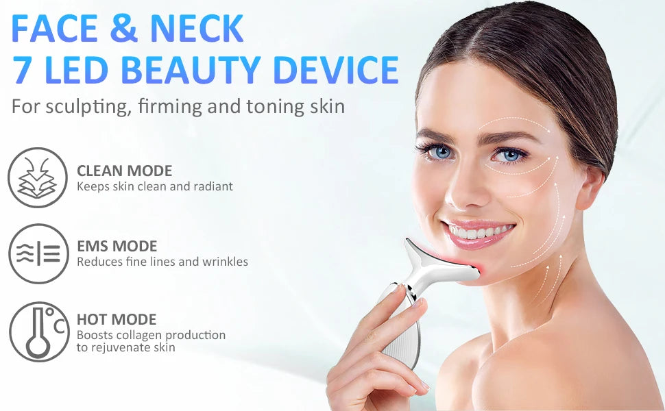 Masseur Facial Anti Double Menton avec Lumière LED