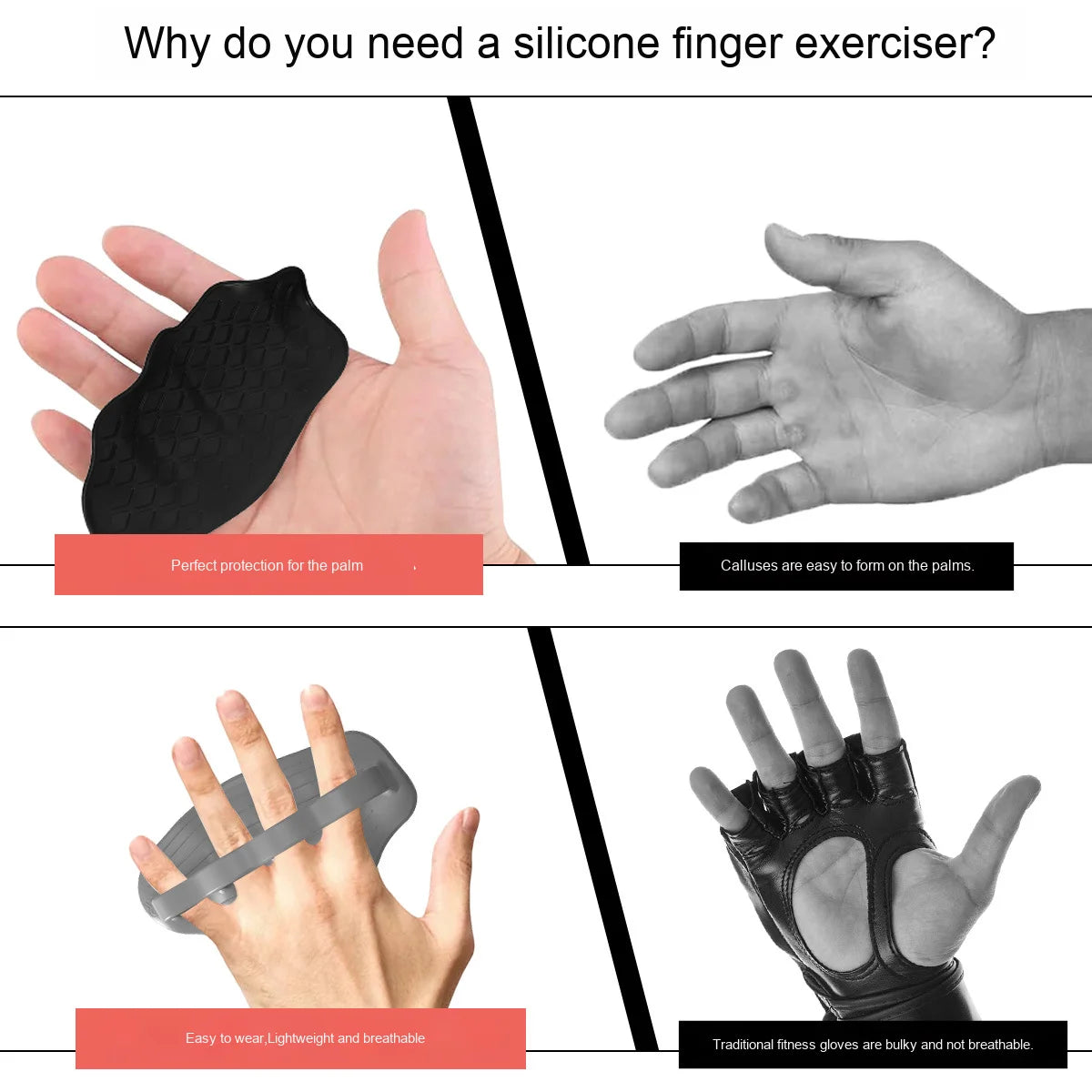 Grip Pads Antidérapants pour Musculation