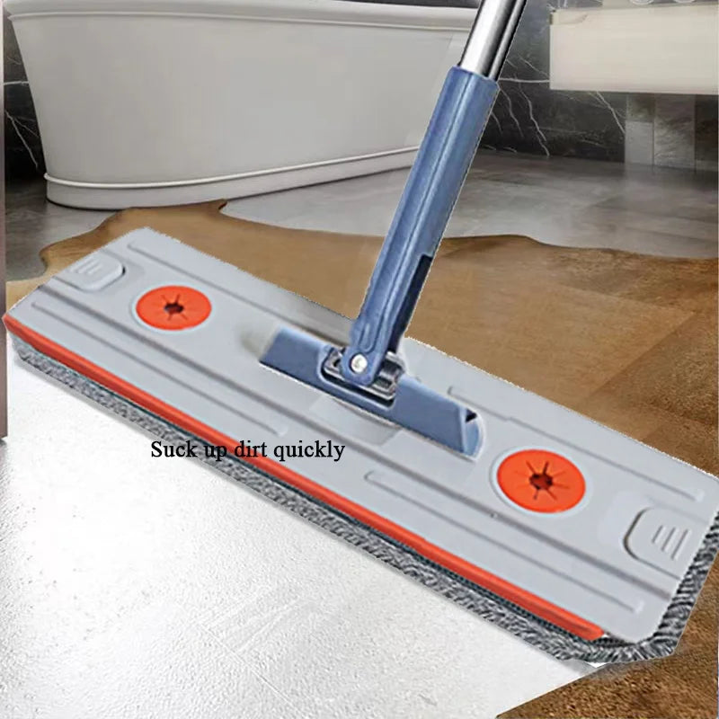 Balai Plat Premium avec Seau Compact à Roulettes – Système de Nettoyage 7 Pièces