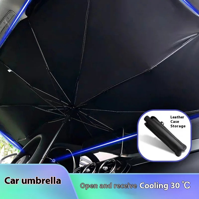 Poignée de pliage de pare-brise de voiture Pare-soleil de pare-brise 7 couches UV Shade Shade