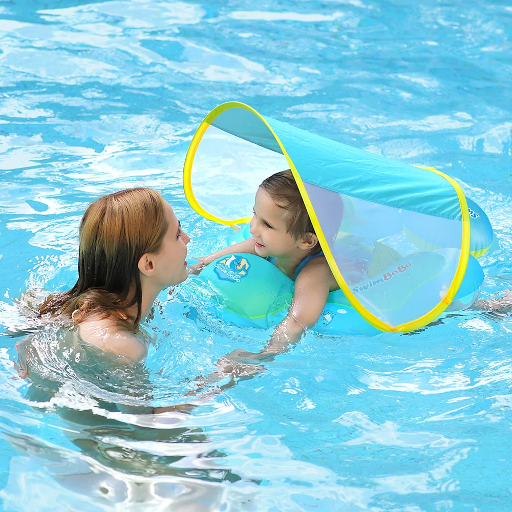 Bouée Bébé avec Pare-Soleil Intégré – Protection & Sécurité dans l’Eau