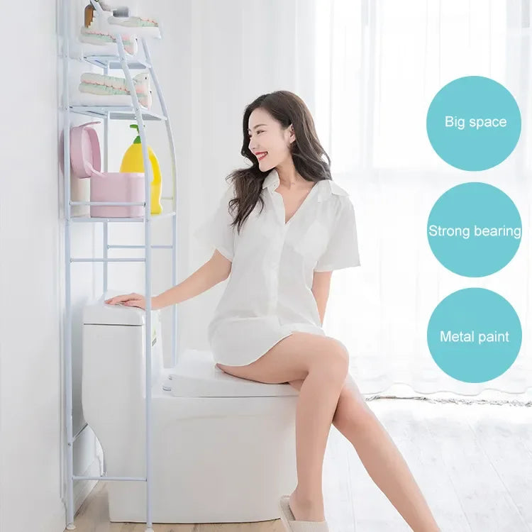 Étagère de rangement pour salle de bain à 3 niveaux gain de place salle de bain argent blanc salon