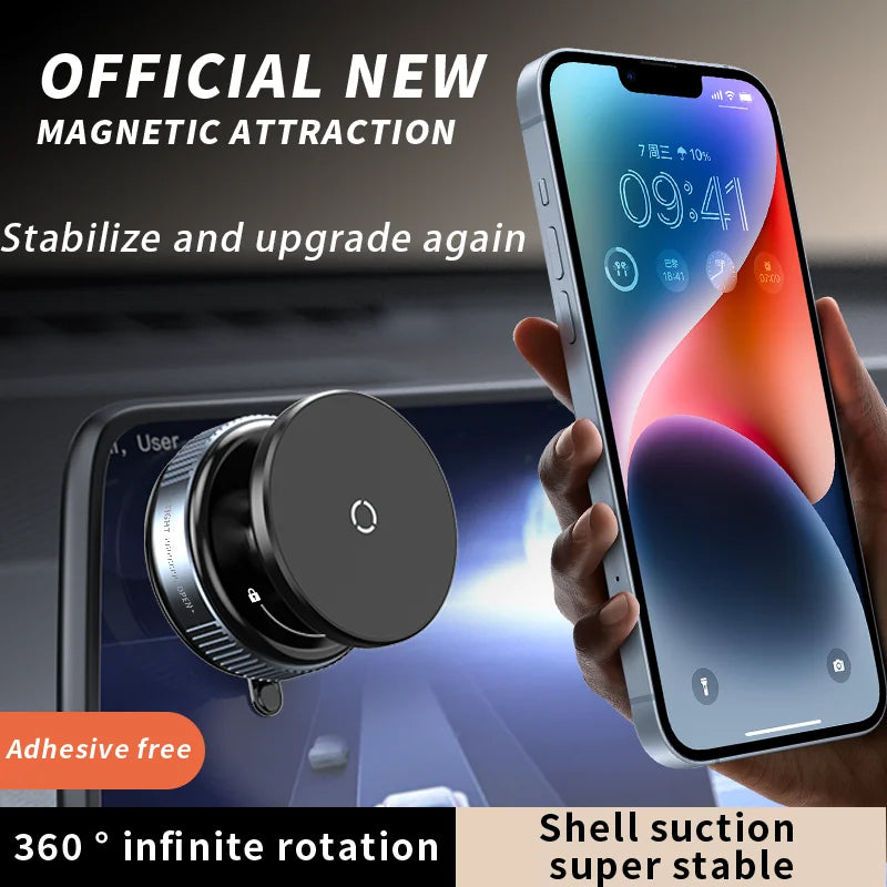 Support Téléphone à Ventouse Magnétique 360° – Support Smartphone à Aspiration Stable pour Voiture et Maison