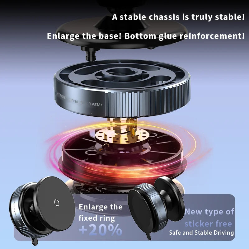 Support Téléphone à Ventouse Magnétique 360° – Support Smartphone à Aspiration Stable pour Voiture et Maison