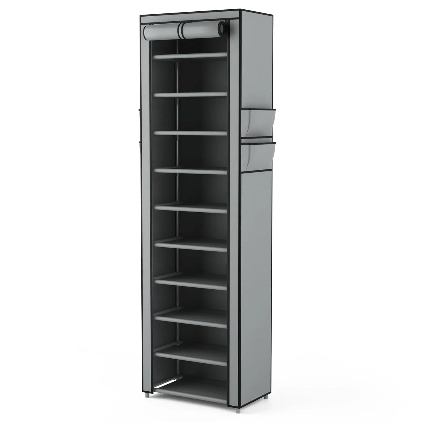Armoire à Chaussures Pliable avec Fermeture Zippée – Organisateur Multi-Étages Gain de Place