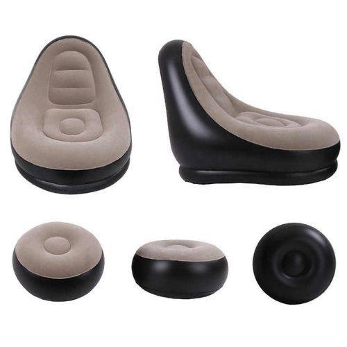 Fauteuil Gonflable Confort Premium avec Pouf
