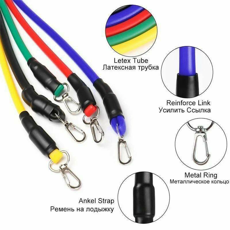Kit de Bandes de Résistance 11 Pièces en TPE