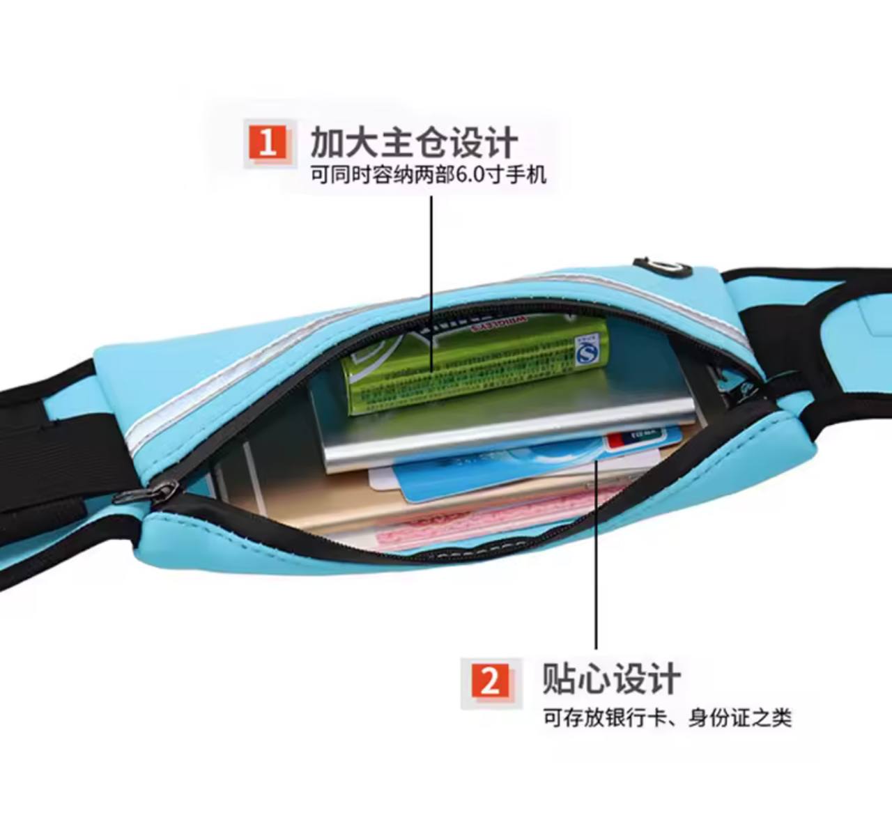 Ceinture Running Étanche avec Porte-Bouteille