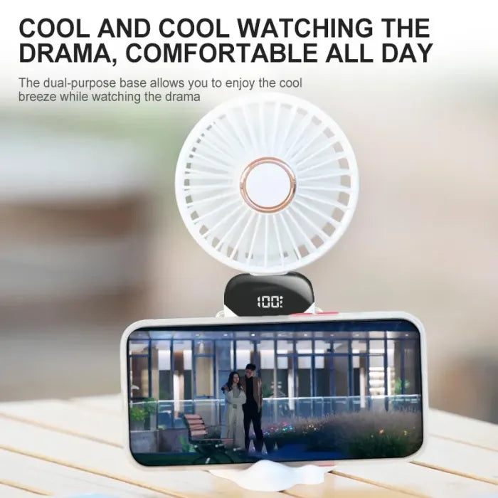 Ventilateur Portable Pliable avec Écran LED