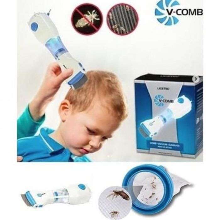 Peigne Anti-Poux Électrique V-COMB – Aspirateur à Poux Sans Produits Chimiques